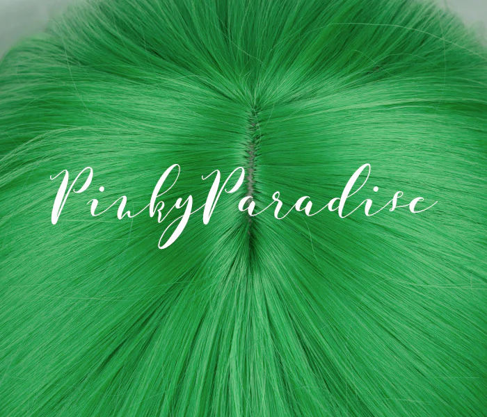 Bright Green Long Curly 65cm - Image 4