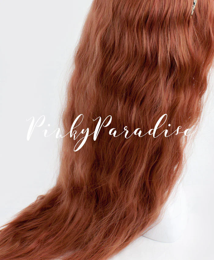 Red Brown Long Wavy 70cm - Image 4