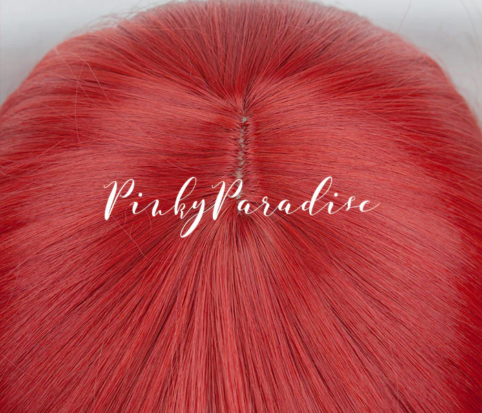 Fire Brick Red Long Wavy 70cm - Image 5