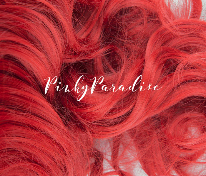 Fire Brick Red Long Wavy 70cm - Image 6