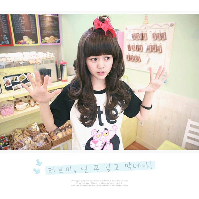 Premium Wig Loveme Straight Hair Wavy End (Cinnamon Brown) - Image 3